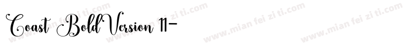 Coast BoldVersion 11字体转换